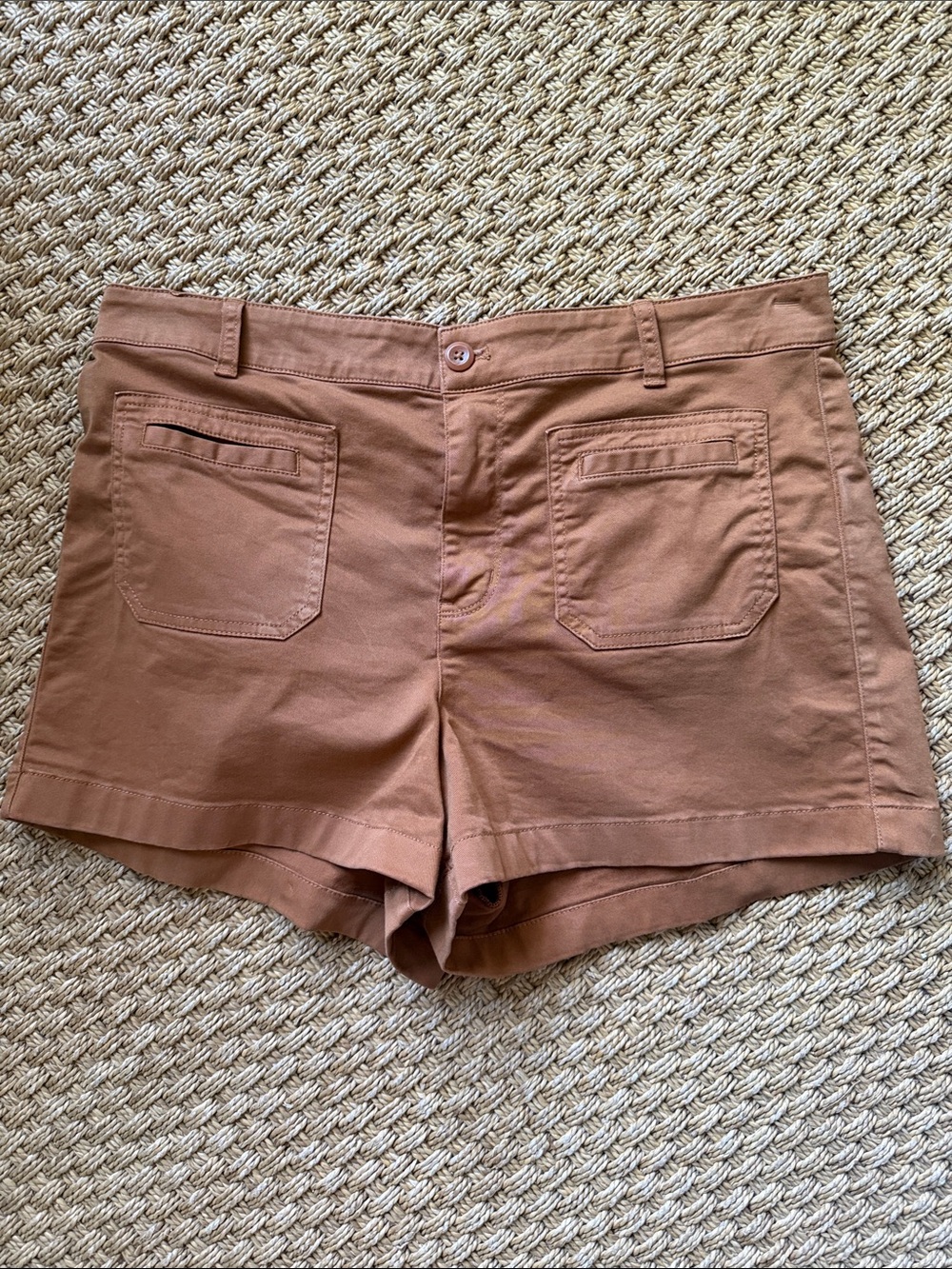 J. Crew Women's Brown Cotton Blend Short Shorts